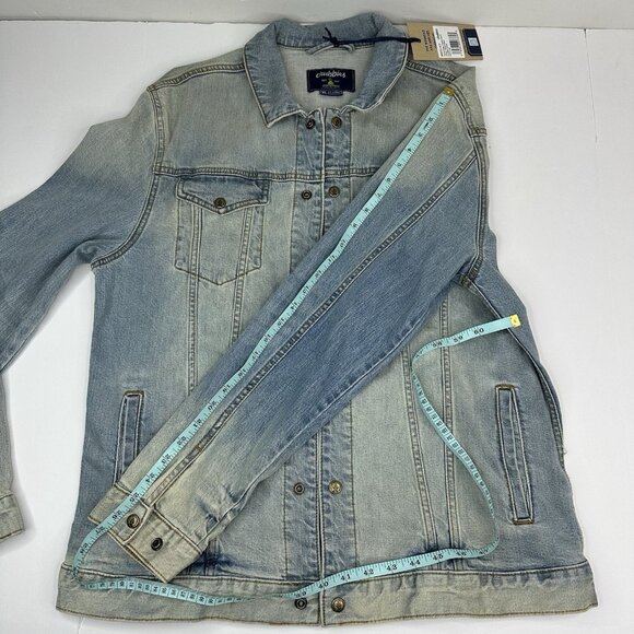 Chubbies Men's Blue Snap Up Workwear Casual Denim Trucker Jacket XL/C45 - Picture 11 of 12